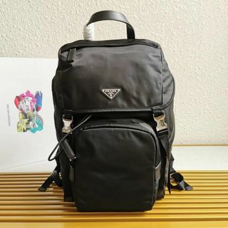 PRADA - 良品 プラダ チェーン レザー リュック バッグ ブラウン