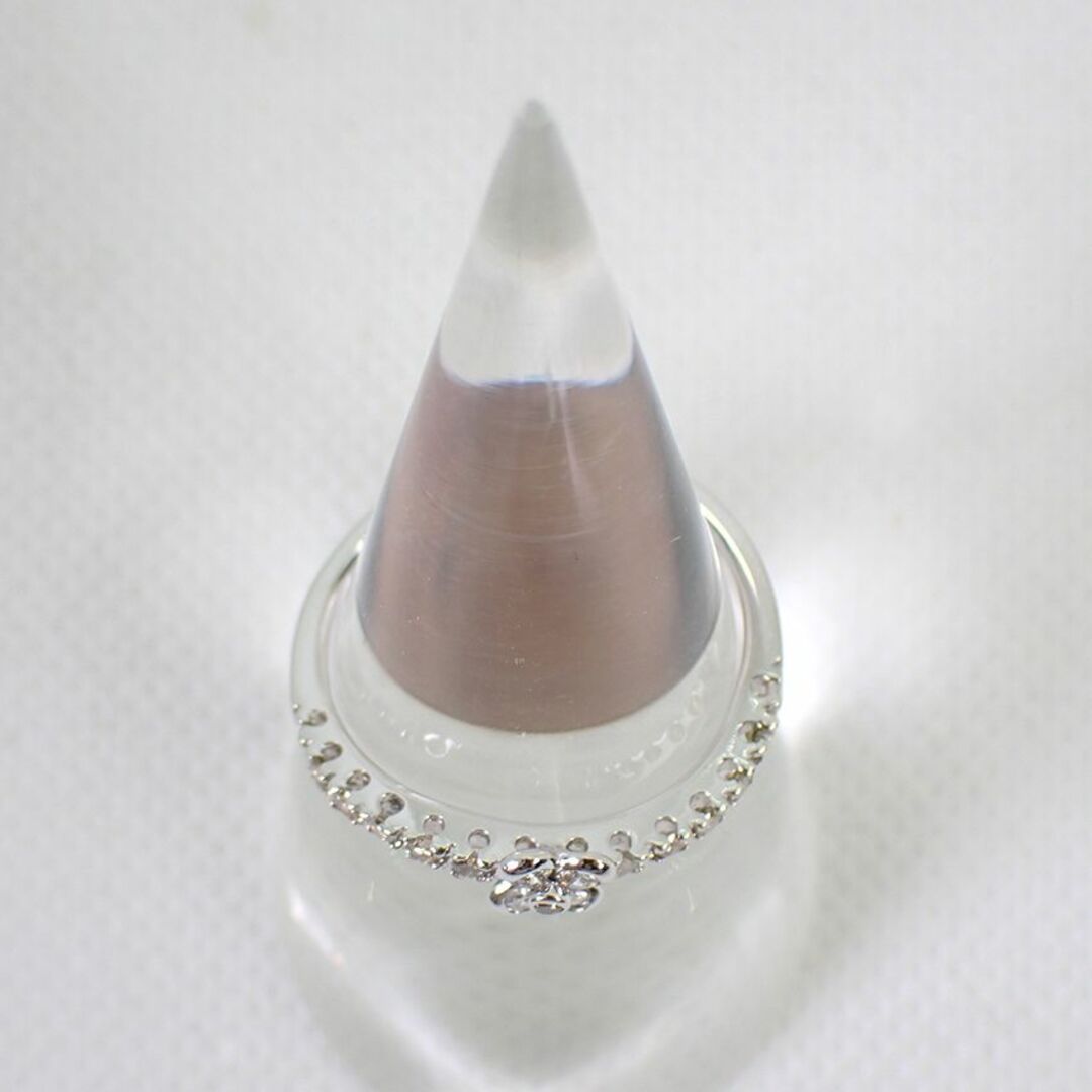 K18WGダイヤモンド/0.28ct/0.08ctリング18号[g132-28] レディースのアクセサリー(リング(指輪))の商品写真