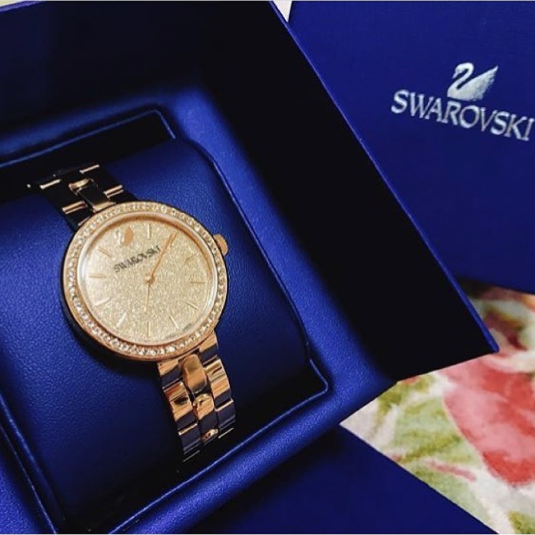 腕時計 スワロフスキー Swarovski ローズゴールド ゴールド ダイヤ