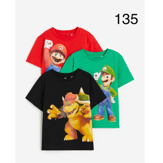 エイチアンドエム(H&M)の新品未開封　スーパーマリオ　Tシャツ　3枚セット　135-140(Tシャツ/カットソー)