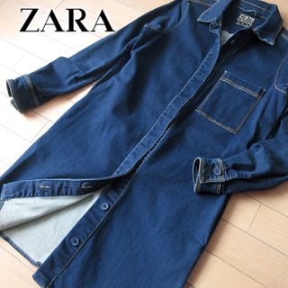 ザラ(ZARA)の超美品 (EUR)S ザラ ZARA レディース デニムシャツ/ワンピース(シャツ/ブラウス(長袖/七分))