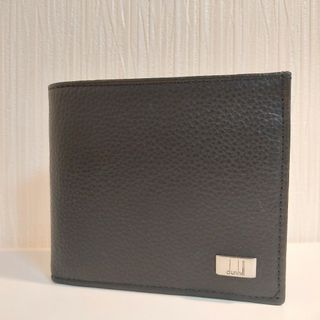 ダンヒル(Dunhill)のダンヒル ロゴプレート 二つ折り財布 レザー ブラック OE3020A(折り財布)