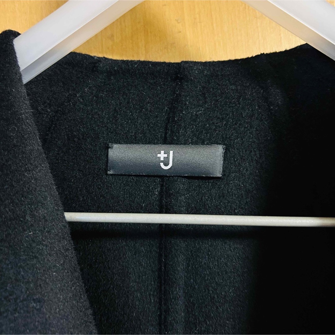 UNIQLO(ユニクロ)のユニクロ +J  カシミヤ ブレンド ノーカラー コート　サイズXS レディースのジャケット/アウター(ロングコート)の商品写真