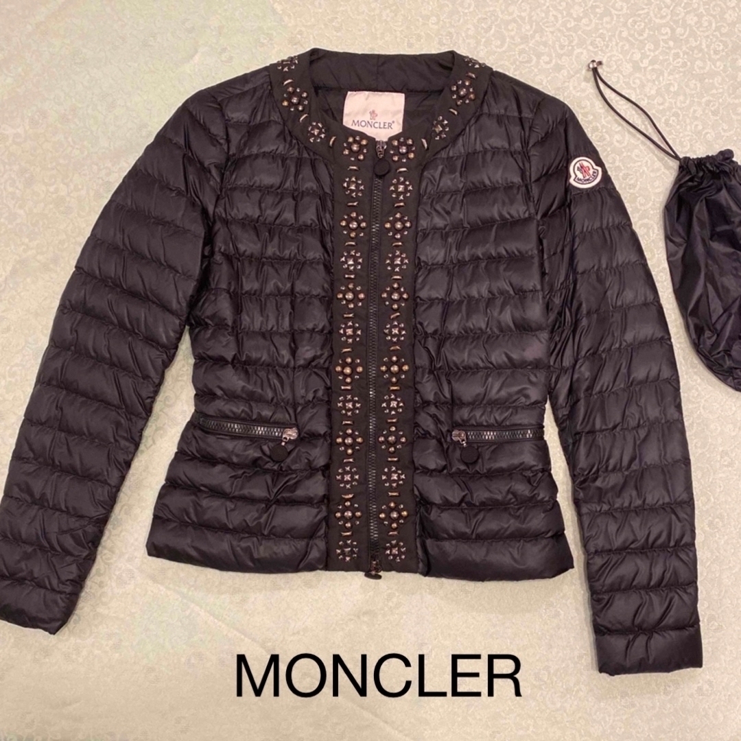 ダウンジャケット美品♡【MONCLER】ノーカラーダウンジャケット