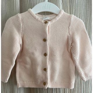 エイチアンドエム(H&M)のH&M コットンニットカーディガン　74㎝(カーディガン/ボレロ)