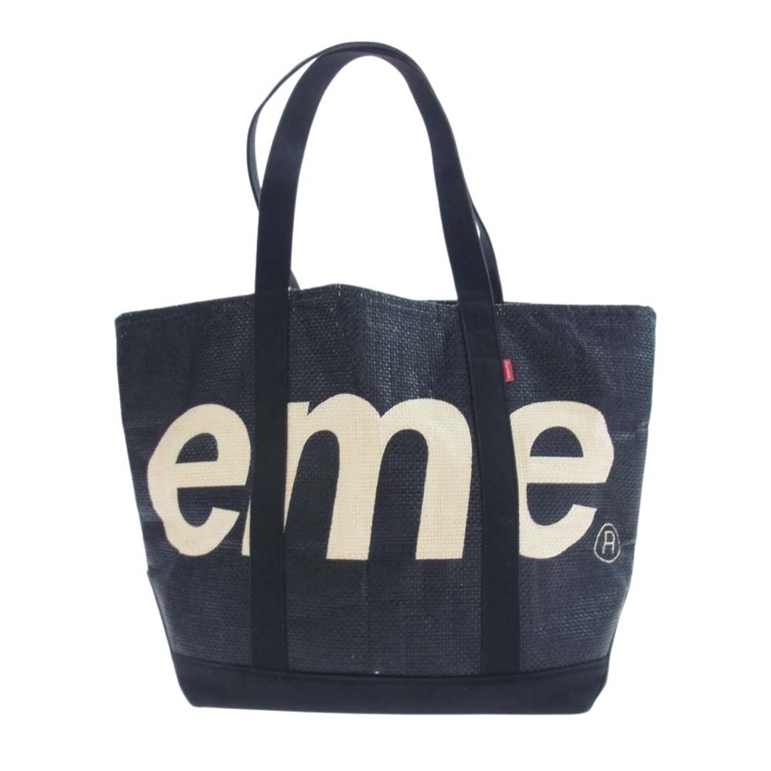 Supreme Raffia Tote black トートバッグ