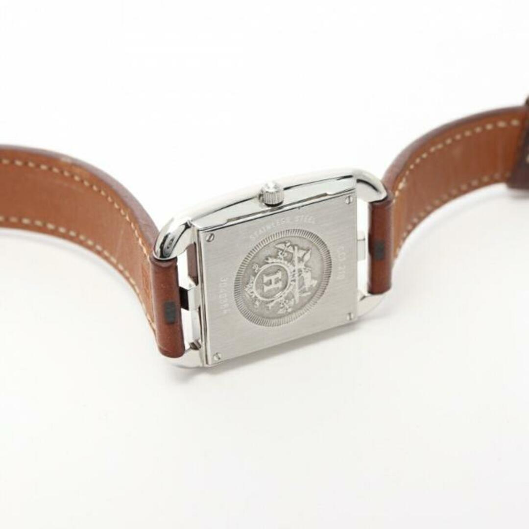 ケープコッド ドゥブルトゥール レディース 腕時計 クオーツ SS レザー シルバー ブラウン アイボリー文字盤 □P刻印
