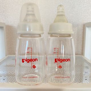 ピジョン(Pigeon)のピジョン 哺乳瓶 哺乳びん Kタイプ スリムタイプ 耐熱ガラス120ml 乳首(哺乳ビン)