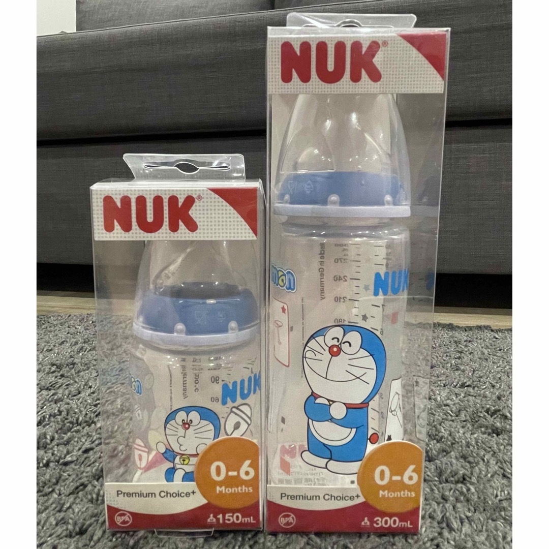 ドラえもん NUK プラスチック哺乳瓶 150ml&300ml