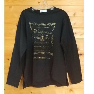 サンタフェ(Santafe)の❬未使用❭ サンタフェ プリント長袖Tシャツ ブラック メンズ 48 日本製(Tシャツ/カットソー(七分/長袖))