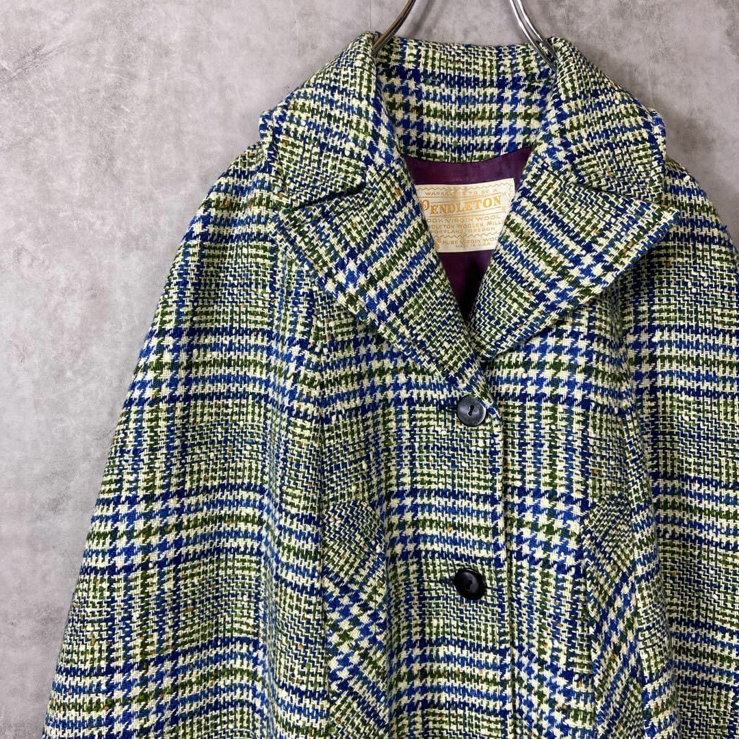 【90s、usa製◎】PENDLETON ツイードウール　ポンチョコート古着 | フリマアプリ ラクマ