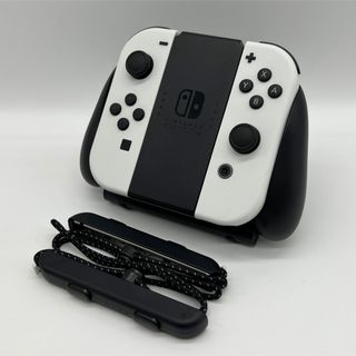 ☆美品☆ ニンテンドースイッチ有機EL ジョイコン L R グリップ ホワイト