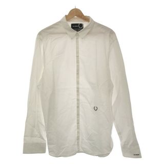 ラフシモンズ(RAF SIMONS)のRAF SIMONS × FRED PERRY ラフシモンズ × フレッドペリー SLIM FIT SHIRT コットンレギュラーシャツ ホワイト M(シャツ)