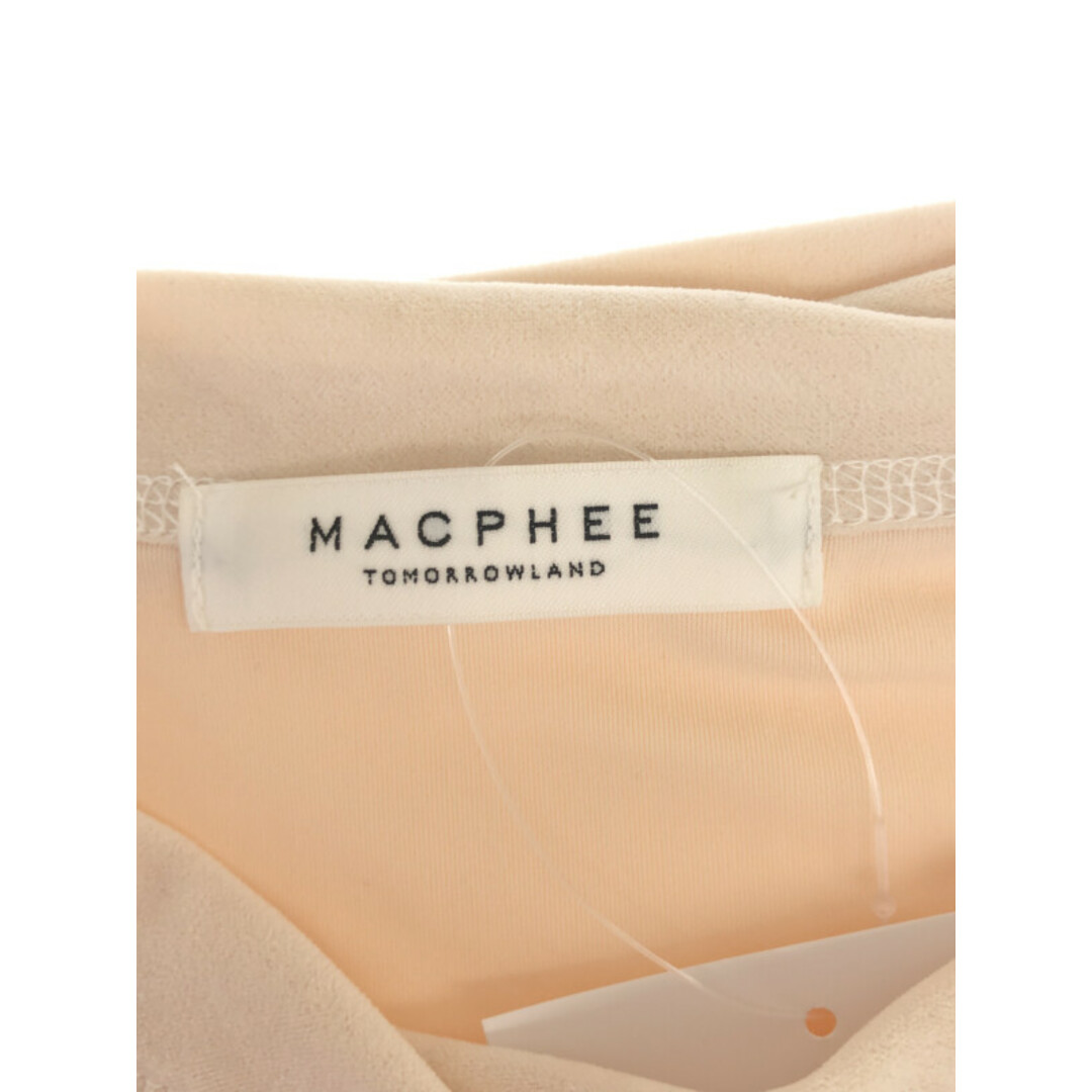 MACPHEE マカフィー トリアセテートポリエステルベロアTシャツ アイボリー S 2