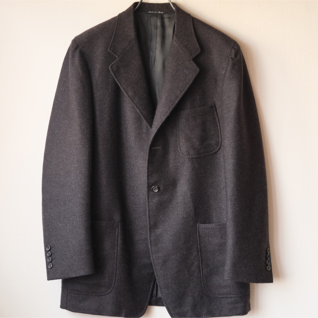 美品カナリCANALI ピュアカシミヤジャケット グレー50