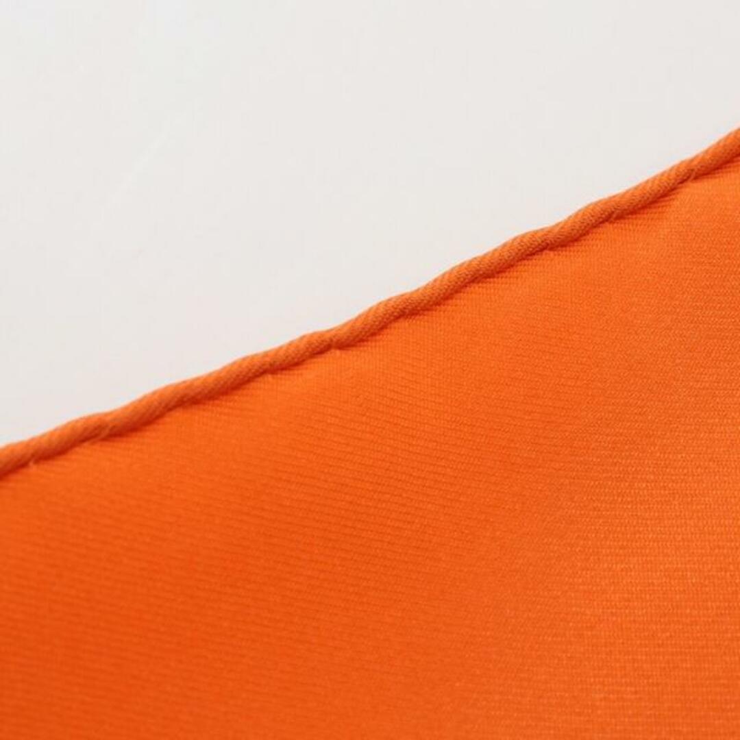 カレ90 「A WALK IN THE PARK」 スカーフ シルク オレンジ マルチカラー