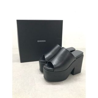 エモダ(EMODA)のEMODA(エモダ) ハイステップ サンダル Lサイズ 24.5cm相当 ブラック 【中古】【007】(サンダル)