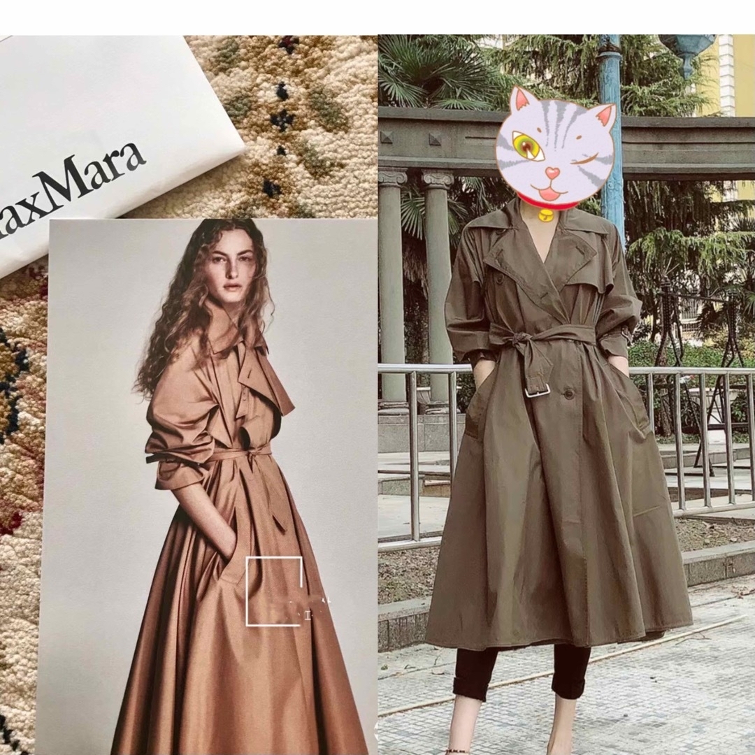 Max Mara   万超え最高級 白タグ  sマックスマーラトレンチコート