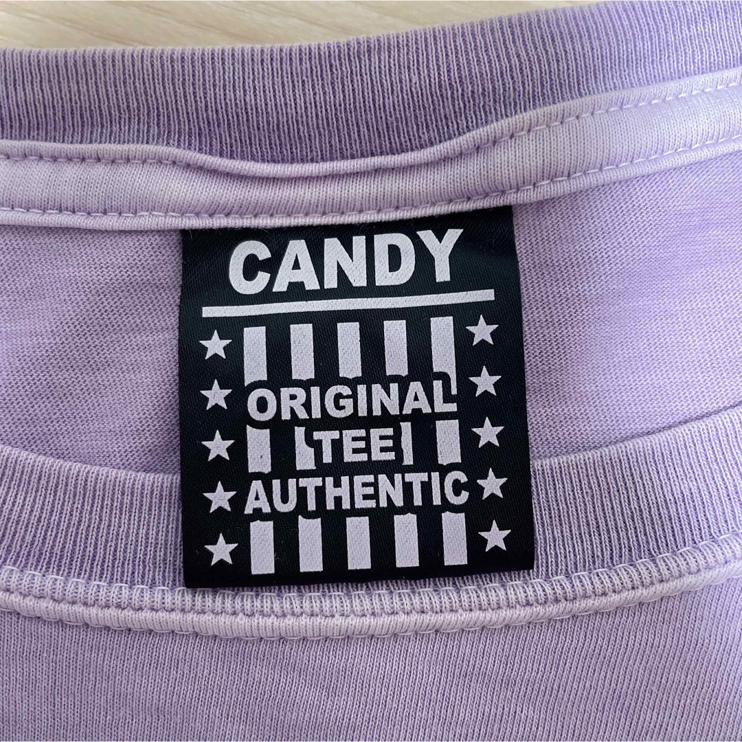 Candy Stripper(キャンディーストリッパー)のCandy Stripper 半袖　Tシャツ　紫　匿名配送 レディースのトップス(Tシャツ(半袖/袖なし))の商品写真