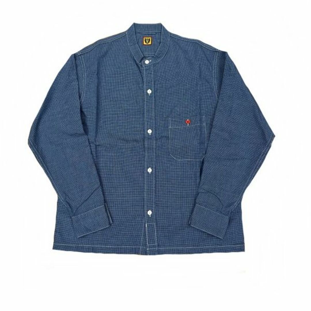 ヒューマンメイド/HUMAN MADE/メンズ/スタンドカラーシャンブレーシャツ/STAND COLLAR CHAMBRAY L/S SHIRT/コットン/2023FW/ブルー/#S/HM26SH006【SA7478】