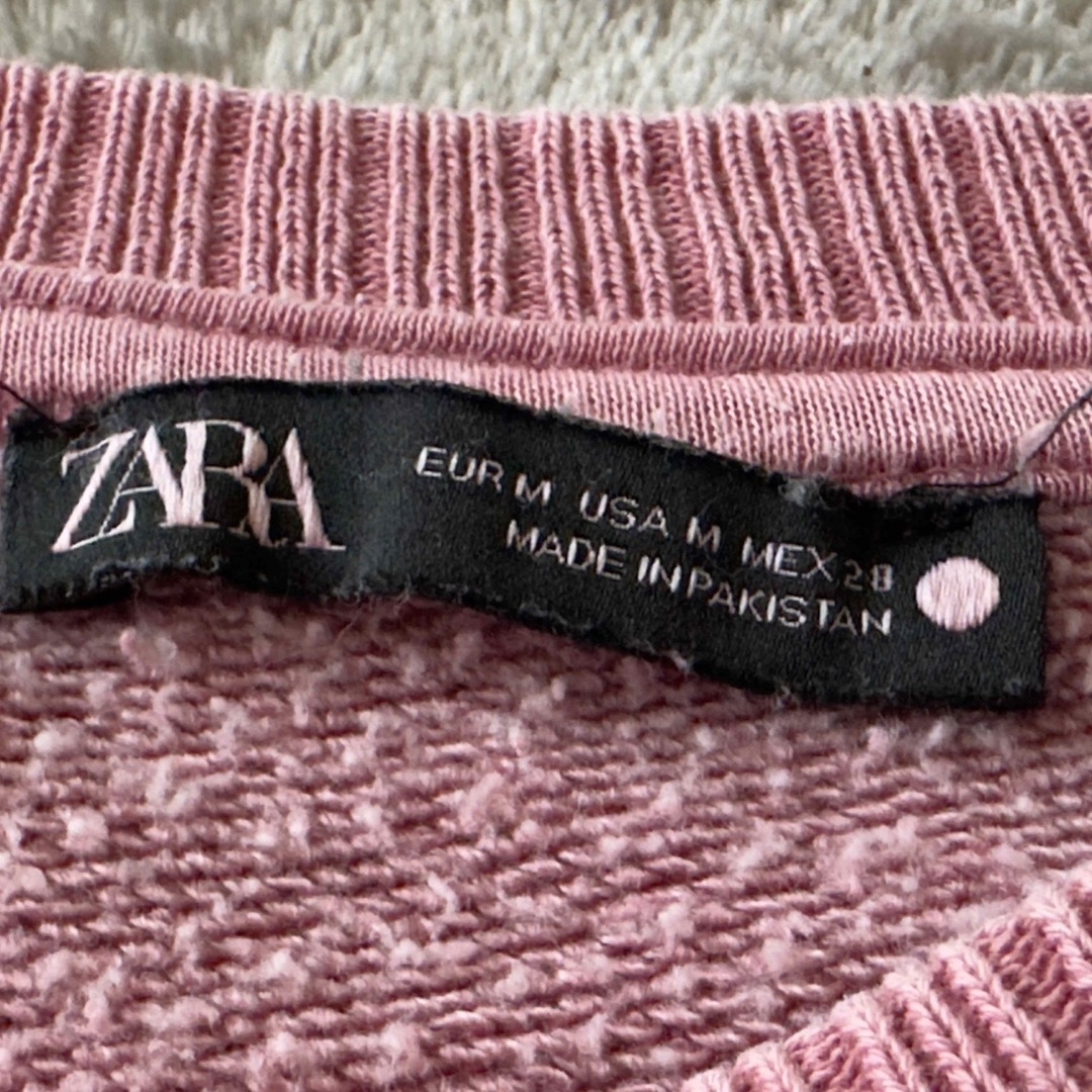 ZARA(ザラ)のZARA ザラ スウェット トレーナー Mサイズ レディースのトップス(トレーナー/スウェット)の商品写真