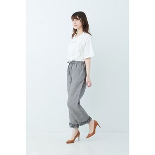 ティヤマイパリ(t.yamai paris)の新品　t.yamai×IEDIT ティーヤマイ　イディット　リネンパンツ(クロップドパンツ)