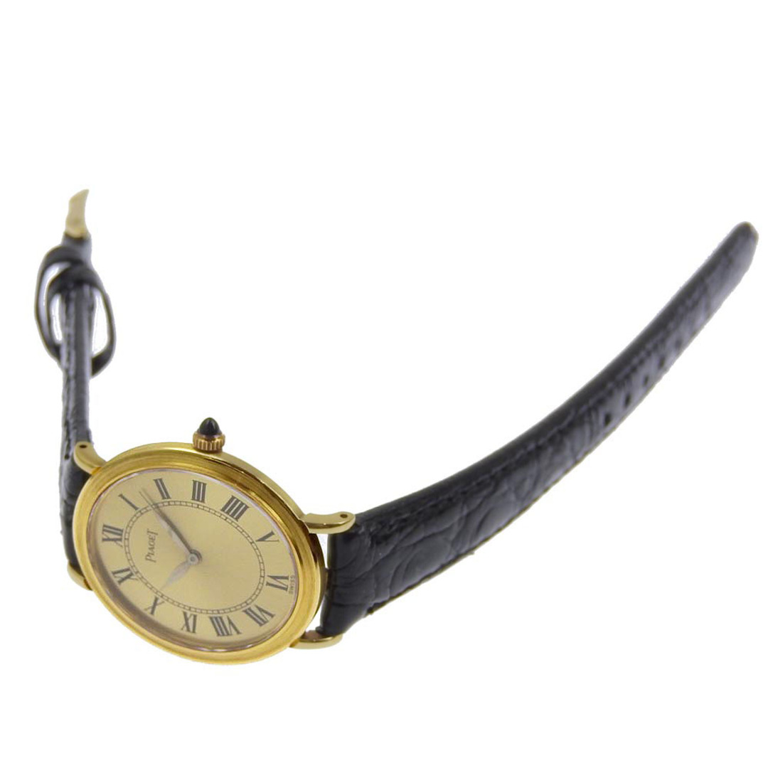 PIAGET(ピアジェ)の【本物保証】 新品同様 ピアジェ PIAGET レディース 手巻き 腕時計 オーバル ゴールド文字盤 シンプル 希少 レア レディースのファッション小物(腕時計)の商品写真