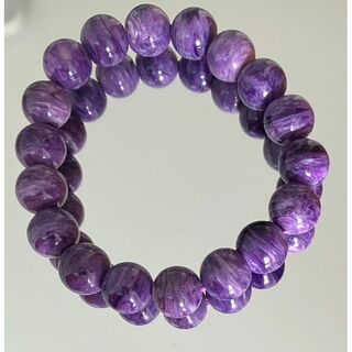チャロアイトブレスレット　Charoite AAA 11mm 　優雅な紫(ブレスレット/バングル)