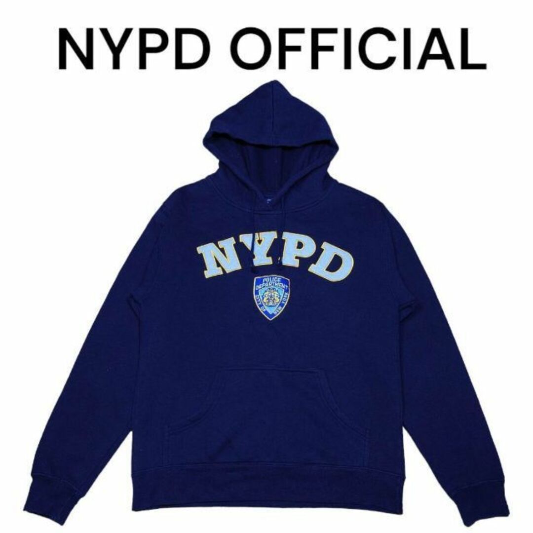 約645cm身幅NY市警察　オフィシャル　ビッグロゴ刺繍　スウェットパーカー　NYPD