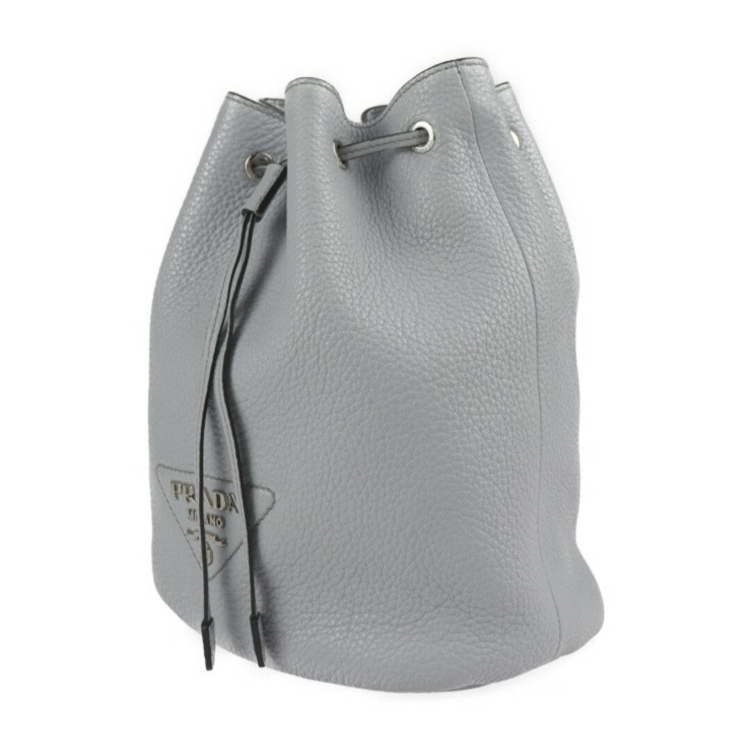 PRADA - PRADA プラダ ショルダーバッグ 1BE060 レザー グレー