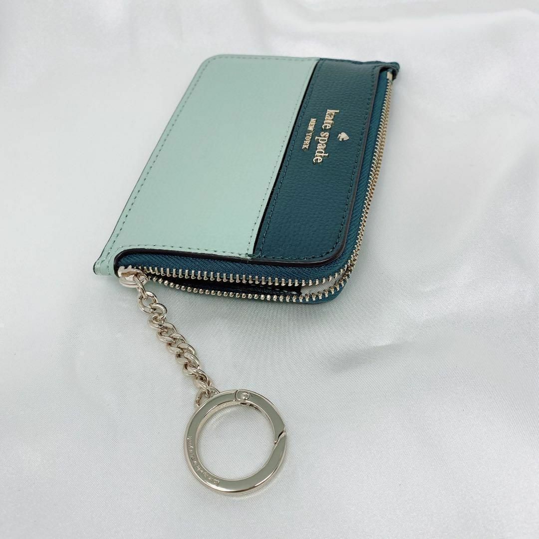 ⭐ケイトスペード⭐katespade⭐新品 L-ジップ カード ホルダー緑