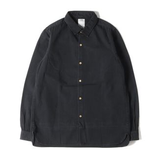 ヴィスヴィム(VISVIM)のvisvim ビズビム シャツ サイズ:2 オーバーダイ加工 ロング ライダー シャツ LONG RIDER SHIRT L/S OVERDYED 15AW ブラック 黒 トップス カットソー カジュアルシャツ シンプル 無地 ストリート ブランド 【メンズ】【中古】(シャツ)