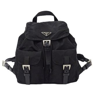 PRADA - 良品 プラダ チェーン レザー リュック バッグ ブラウン