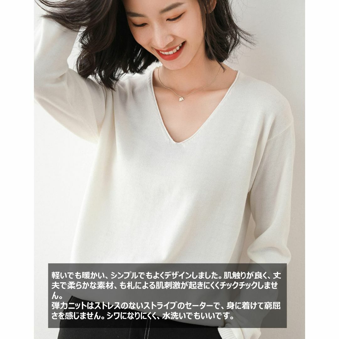 [Orolay] セーター レディース ニットトップス ニットTシャツ カットソ 6