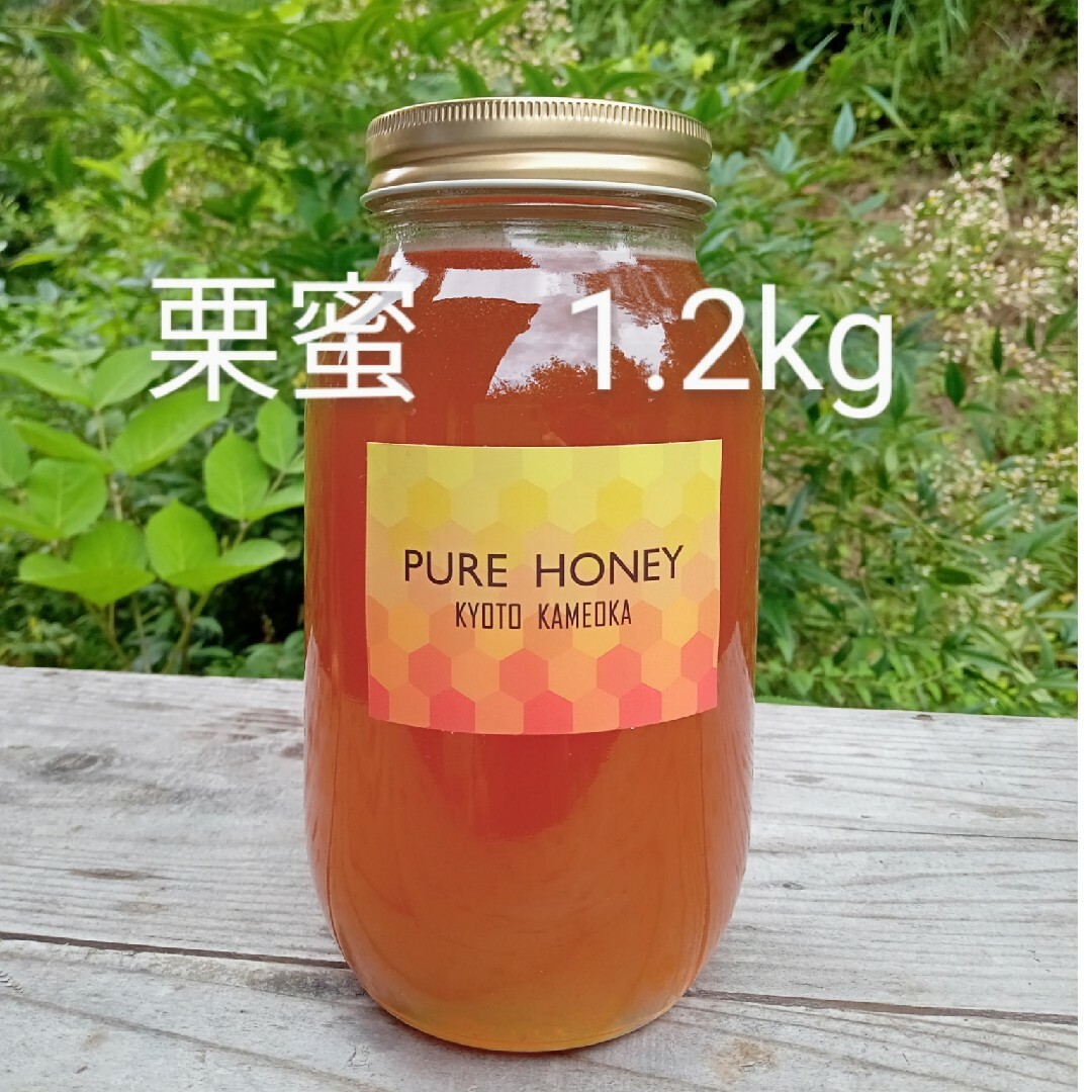 国産　純粋　蜂蜜　生はちみつ　1.2kg　栗　京都産