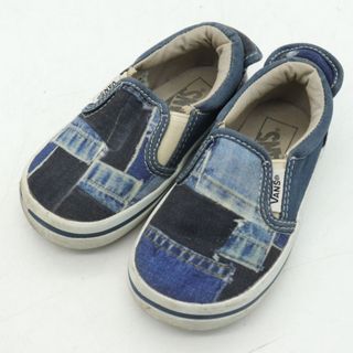 ヴァンズ(VANS)のバンズ スニーカー スリッポン デニム パッチワークデザイン シューズ 子供靴 キッズ 男の子用 15cmサイズ ネイビー VANS(スニーカー)