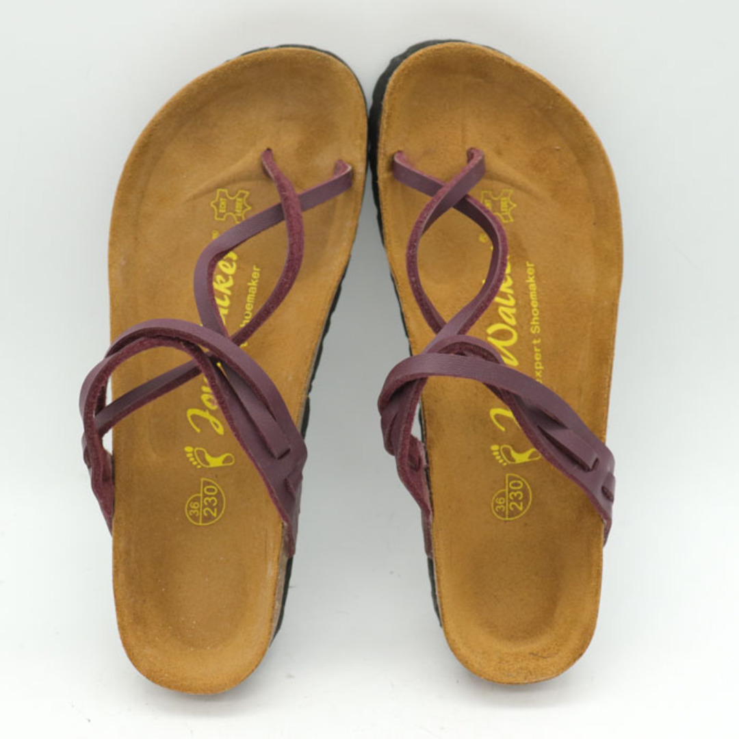 ジョイウォーカー サンダル 本革レザー ストラップ コンフォート シューズ 靴 ブランド レディース 36サイズ パープル Joy Waiker レディースの靴/シューズ(サンダル)の商品写真