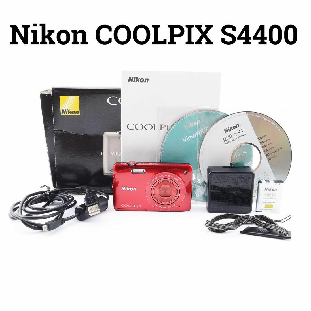 スーパーDEAL ニコン COOLPIX S4400 レッド デジタルカメラ
