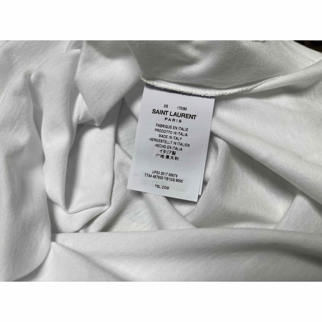 Saint Laurent(サンローラン)のSAINTLAURENT 17AW Tシャツ XS 無地 ホワイト サンローラン メンズのトップス(Tシャツ/カットソー(半袖/袖なし))の商品写真