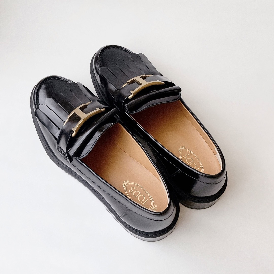【未使用】T タイムレスレザーローファー◇38.5 TOD’Sトッズ25.5cm 【未使用】T タイムレスレザーローファー◇38.5 TOD’Sトッズ25.5cm