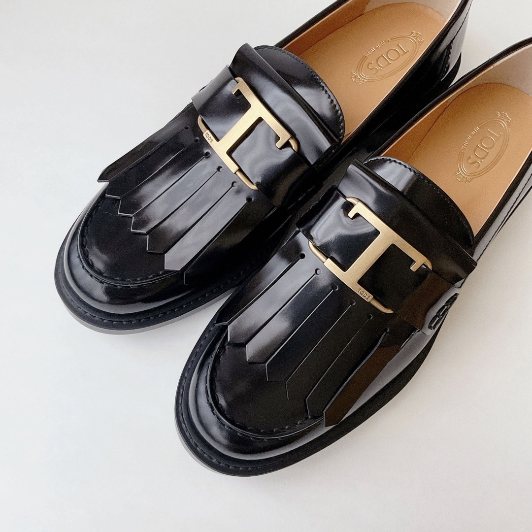 【未使用】T タイムレスレザーローファー◇38.5 TOD’Sトッズ25.5cm