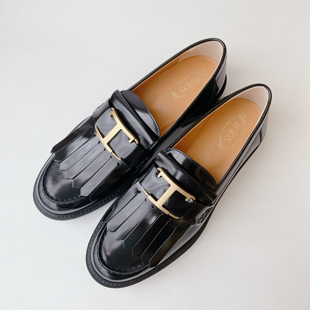 【未使用】T タイムレスレザーローファー◇38.5 TOD’Sトッズ25.5cm