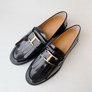 【未使用】T タイムレスレザーローファー 38.5 TOD'Sトッズ25.5cm