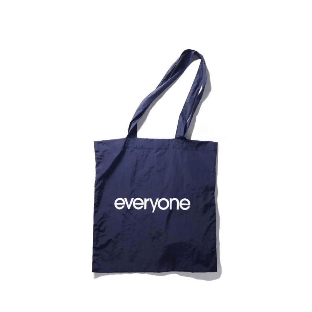 everyone nylon logo tote bag navy トート-