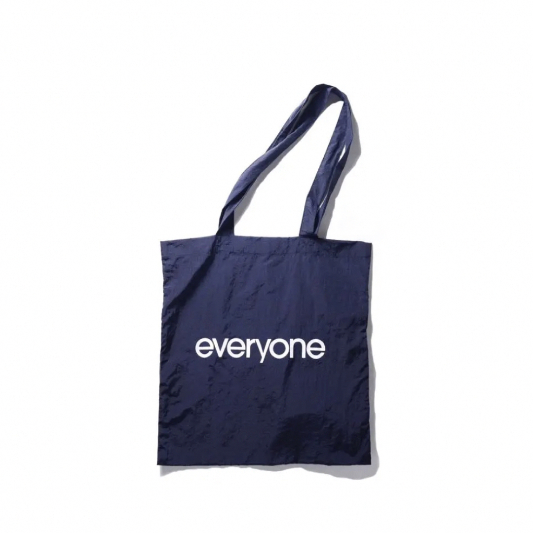 everyone nylon logo tote bag トートバッグ ネイビー-