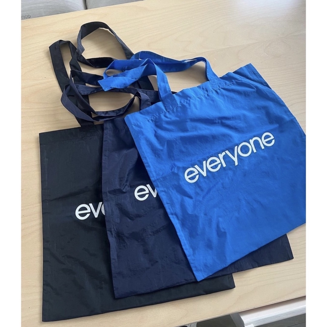 everyone nylon logo tote bag トートバッグ ネイビー-