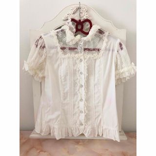 アンジェリックプリティー(Angelic Pretty)のレースが素敵な✨ブラウス(シャツ/ブラウス(半袖/袖なし))