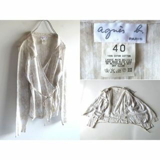 アニエスベー(agnes b.)の希少 ビンテージ agnes b. 花柄コットンガーゼ カシュクールシャツ(シャツ/ブラウス(長袖/七分))