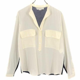 ステラマッカートニー(Stella McCartney)のステラマッカートニー スキッパーカラー シルク100％ 長袖ブラウス 36 黒系 Stella McCartney レディース 【中古】  【230913】 メール便可(シャツ/ブラウス(半袖/袖なし))