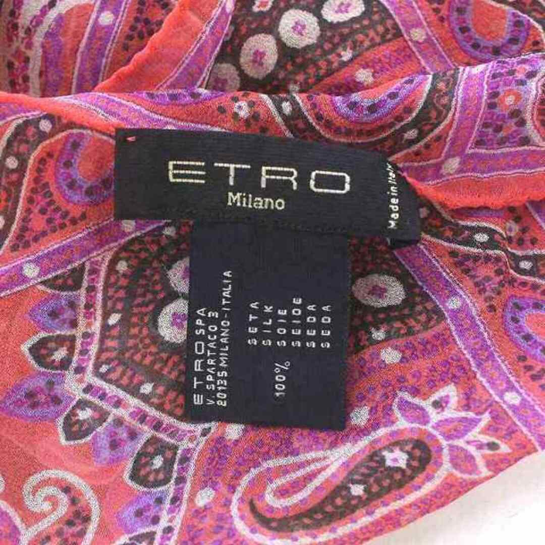 【最高級 / 美品】ETRO シルク 100％ ペイズリー柄 デザイン Tシャツ